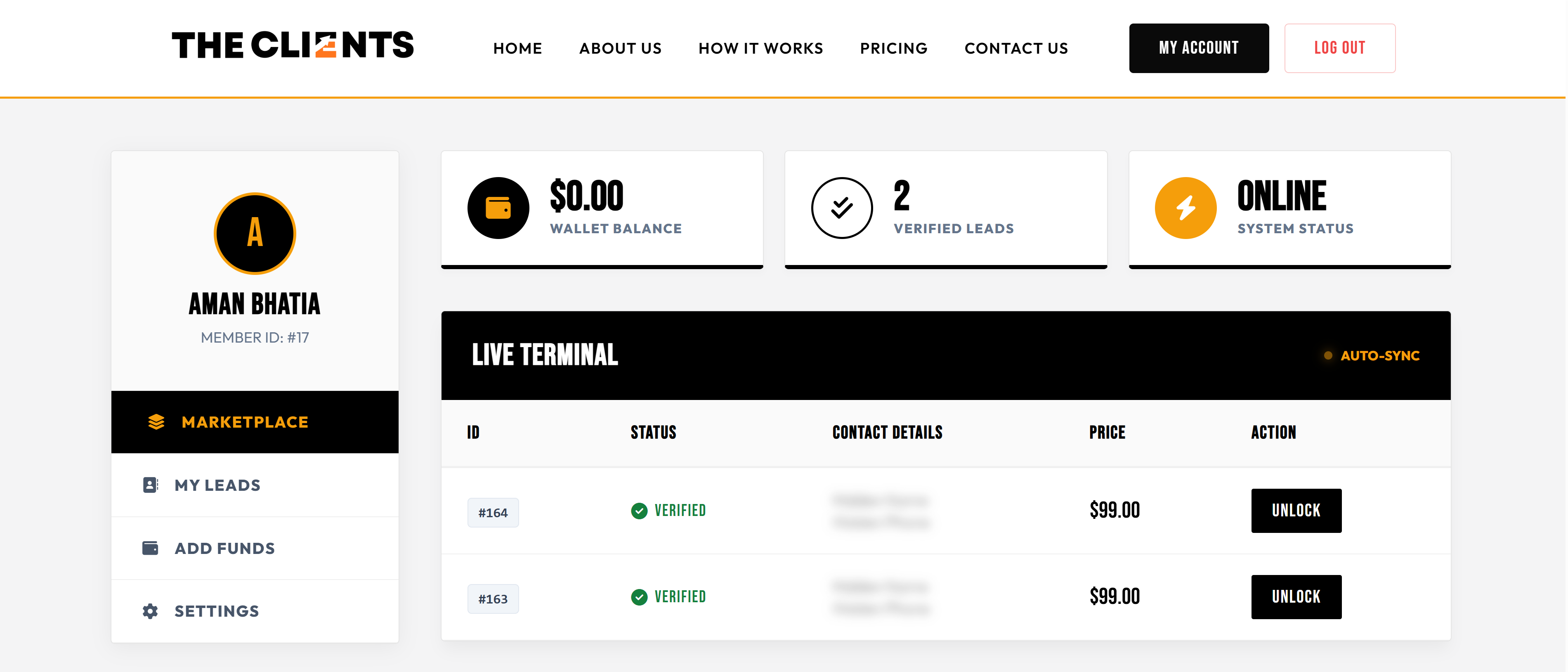 TheClientss Dashboard
